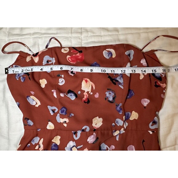 HUTCH Declan Floral Sleeveless Square Neck Knee Length Cami Dress Size 4 - Picture 10 of 12